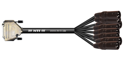 MTI Analog-Loom, 1x D-Sub 25p. fem./8x MTI-XLR-male 3p., 8Ch., 0,5 m