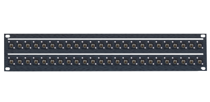 MTI 19''-2HE-Panel, 2x 24 Neutrik BNC-Einbaubuchsen NBB75-FI, KB