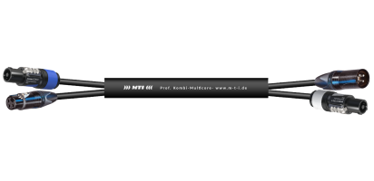 MTI Prof. DMX-Kombi-Core 1x Powercon bl./gr. XLR-fem./male schwarz