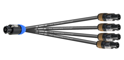 MTI LS-Breakout, 4x 2x2,5mm², Speakon, 1x NL8FC/4x 4x NL2FXX-W-S, 0,5 m