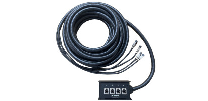 MTI/Belden, Stagebox - CAT6E Ethernet-4-fach-Multicore, 4x RJ45 Metall, 50,0 m