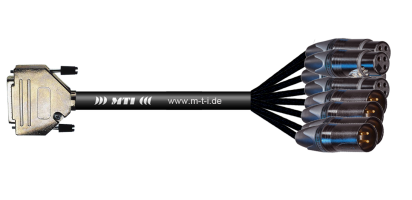 MTI Digital-Loom, D-Sub-male 25p./XLR-fem./male, TDAE, Goldkontakte