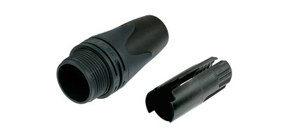 Neutrik XLR-Tülle, Kabelstecker NC-XX, bis 10 mm, schwarz