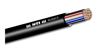MTI Prof. Speaker-Multicore-Cable, 8x 4,0 mm² O.F.C., schwarz