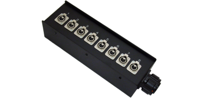 Stagebox 8x XLR-fem. 3pol., TL25 fem. m. Ü.-Mutter