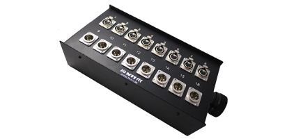 MTI Stagebox 16 Ch., 8x Neutrik XLR-fem./male, 1x Tourline 25p.male