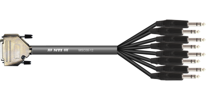 MTI Analog-Loom, D-Sub 25p. male/8x Klinke 3p. sw.