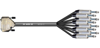 MTI Analog-Loom, D-Sub 25p. male/8x Klinke 2p., 8Ch.