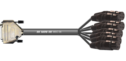 MTI Analog-Loom, D-Sub 25p. male/8x XLR-fem. 3p., 8Ch. 