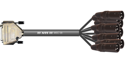 MTI Analog-Loom, D-Sub 25p. male/8x XLR-male 3p.