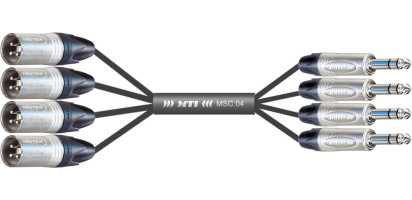 MTI Analog-Loom, XLR-male/Klinke 3p., 4 Ch.