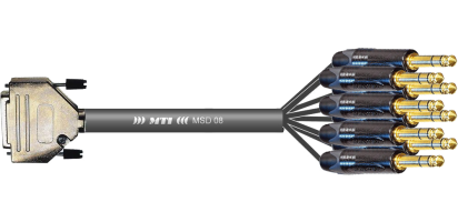 MTI First Class Analog-Loom, D-Sub-male 25p./Klinke 3p., Goldkte., 8Ch.