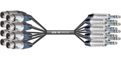 MTI First Class Analog-Loom, XLR-fem. 3p./Klinke 3p., 8Ch.