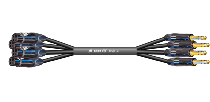 MTI First Class Digital-Loom, XLR-fem./Klinke 3p., 4 Ch., sw, gold