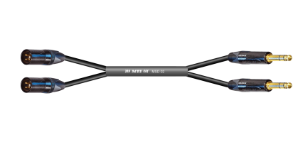 MTI First Class Digital-Loom, XLR-male/Klinke 3p., 2 Ch., sw, gold