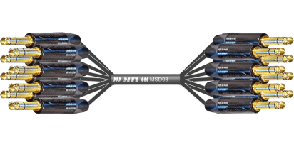 MTI First Class Analog-Loom, Klinke/Klinke 3p. sw. Goldkontakte, 8Ch.