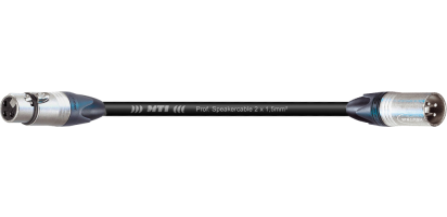 MTI Speakercable, 2x1,5mm², Neutrik XLR-fem./male