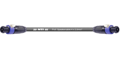 MTI Speakercore, 4x 2,5mm², Speakon 4pol., Metall, schwarz