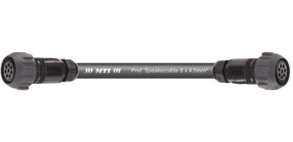 MTI Speakercore, 8x 4,0 mm², PACOM 8pol. fem./fem. mit Ü.-Mutter