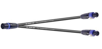 MTI LS-Y-Kanalsplit, 2x 2,5mm², Speakon 4 p.fem./2x male, Metall sw.