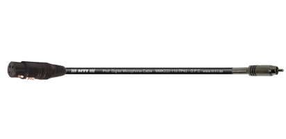 MTI Digital Micro-Cable, XLR-female 3pole black/RCA Cinch plug Chrom
