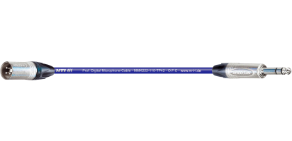 MTI Digital Micro-Cable, XLR-male/Klinke 3p., blau 