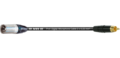 MTI Digital Audio-Adapter, XLR-male 3p./Cinch-gold, 0,2 m