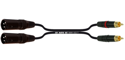 MTI Twinline, 2x XLR 3p.male/Cinch