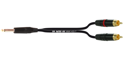 Breakout-Cable, Klinke 3p./2x Neutrik Cinch gold 