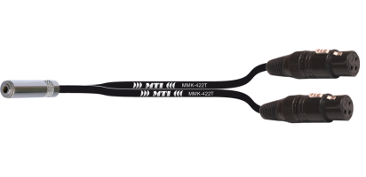 Breakout-Cable, Mini-Kl.-Bu. 3p./2x XLR-fem.