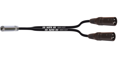 Breakout-Cable, Mini-Kl.-Bu. 3p./2x XLR-male