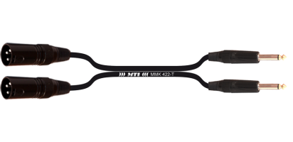 MTI Twinline, 2x XLR-male/Klinke 3p.