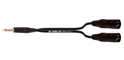 Y-Cable, Klinke 3p. / 2x XLR-male