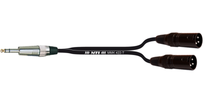 Breakout-Cable, Klinke 3p./ 2x XLR-male