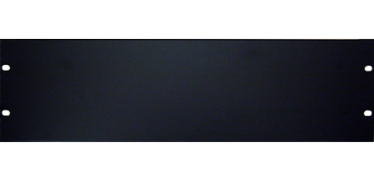 19'' U-Rackblende, 3 HE, Stahl, pulverbeschichtet, schwarz