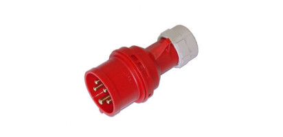 MTI-CEE-Kabelstecker 5p., 16 Ampere, 6 Uhr, rot