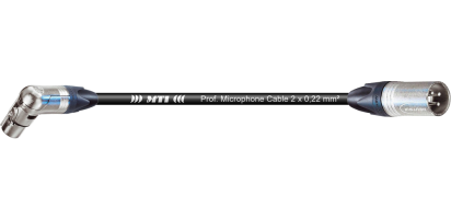 MTI Digital Audio-Adapter, Neutrik Winkel-XLR-fem./male-gerade 3p., 0,2 m