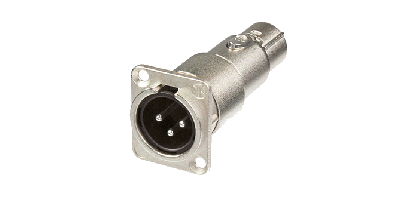 Neutrik Adapter, XLR 3p. Einb.-Stecker-Buchse, D-Serie