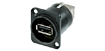 Neutrik USB-Einbau-Durchgangsverbinder,D-Serie,SW