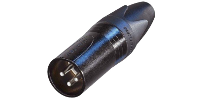 Neutrik XLR-3p.,Kabelstecker, schwarz