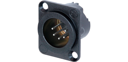 Neutrik XLR-5p.,Einbaustecker,D-Serie,sw