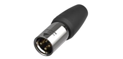 Neutrik XLR-3p.,Kabelstecker Goldkte.,schwarz, IP65/UL50E