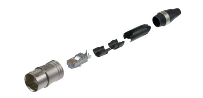 Neutrik Ethercon Cat 6 Kabelstecker, Nickel, IP65