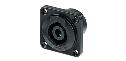 Neutrik Metallspeakon LS-Einbaustecker, 4-pol., schwarz