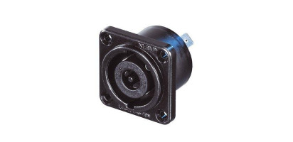 Neutrik Metallspeakon LS-Einbaustecker, 8-pol., 1/4" schwarz