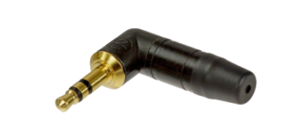 Neutrik Winkel-Miniklinkenstecker 3,5 mm, 3-pol. Goldkte. schwarz