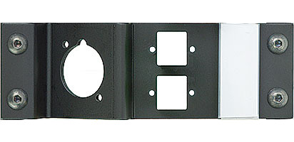 Neutrik opticalCON Platte für 1 Einbaubuchse DUO/QUAD und zwei E2000 Compact Buchsen