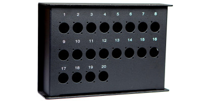 MTI Metall-Stagebox, 20 Bohrungen, Neutrik D-Serie 