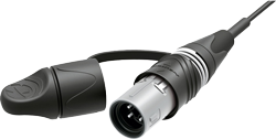 Image of Neutrik opticalCON QUAD LITE plug and cable